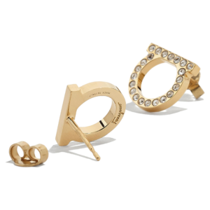 Gancini Crystal Earrings by Salvatore Ferragamo