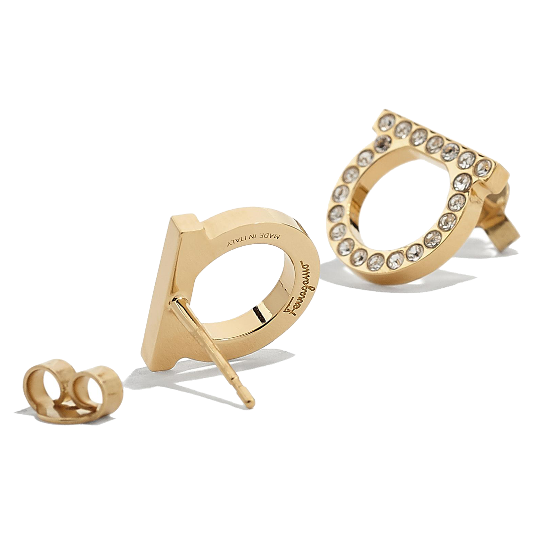 Gancini Crystal Earrings by Salvatore Ferragamo