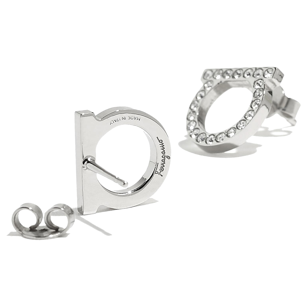 Gancini Crystal Earrings by Salvatore Ferragamo