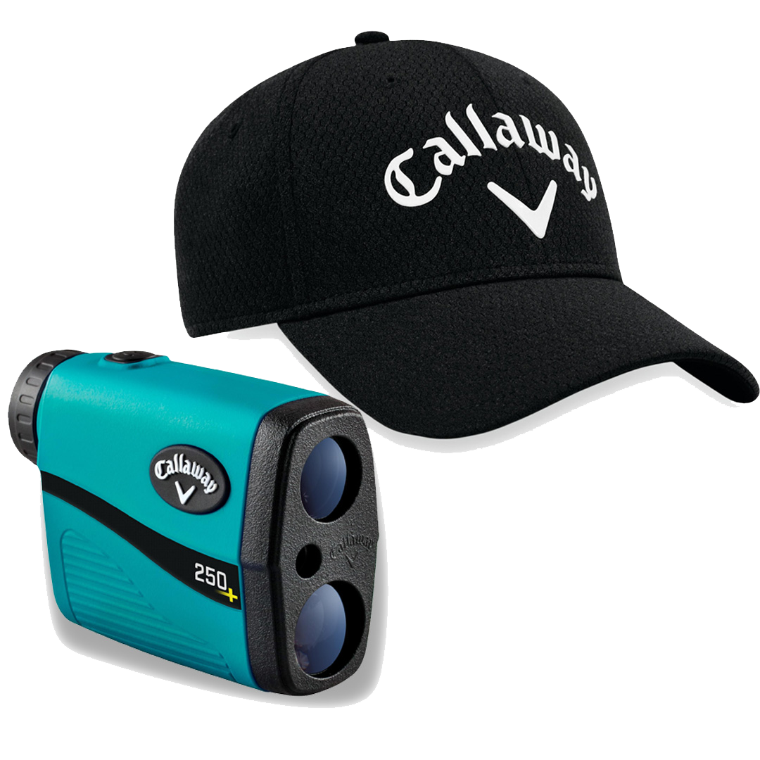 Performance Structured Adjustable Hat (Black) & 250+ Laser Rangefinder by Callaway