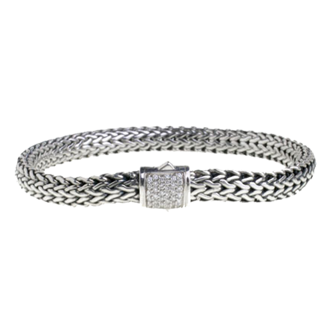 Women's Classic Chain Bracelet with Diamonds by John Hardy