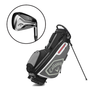 Callaway Epic Forged Iron Set - Graphite Shafts & Callaway Chev Stand Bag 2020 - Black/Charcoal by Callaway