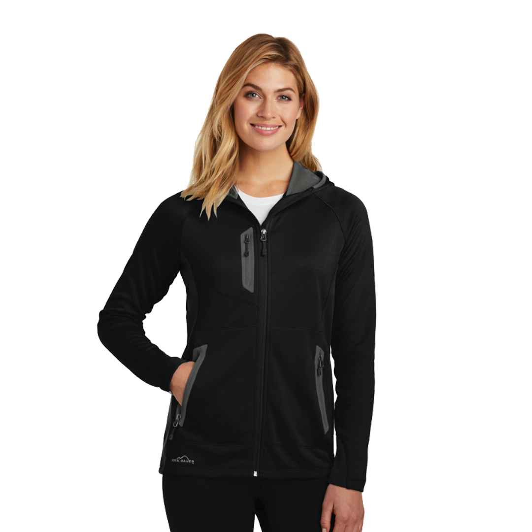 Ladies Sport Hooded Full-Zip Fleece Jacket by Eddie Bauer