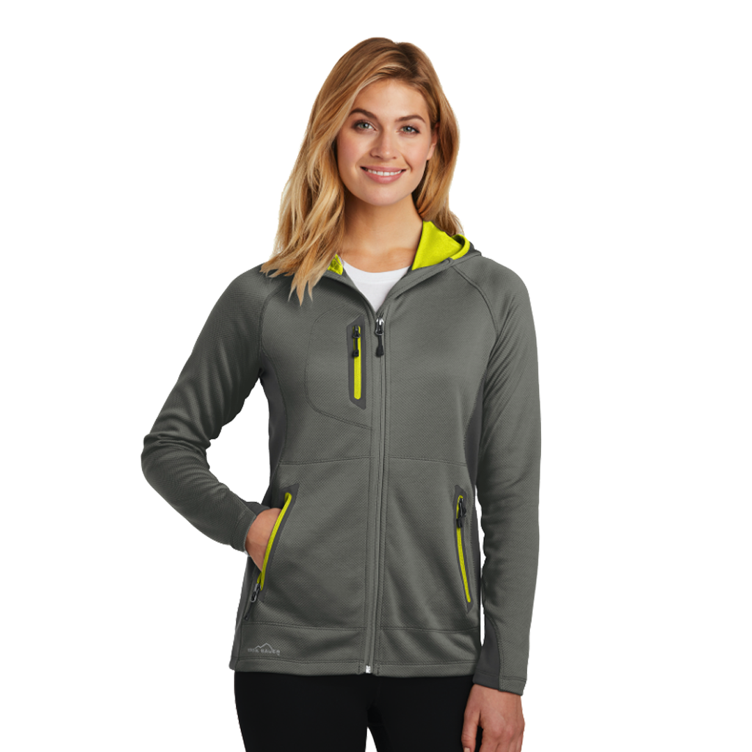 Ladies Sport Hooded Full-Zip Fleece Jacket by Eddie Bauer - Image 3