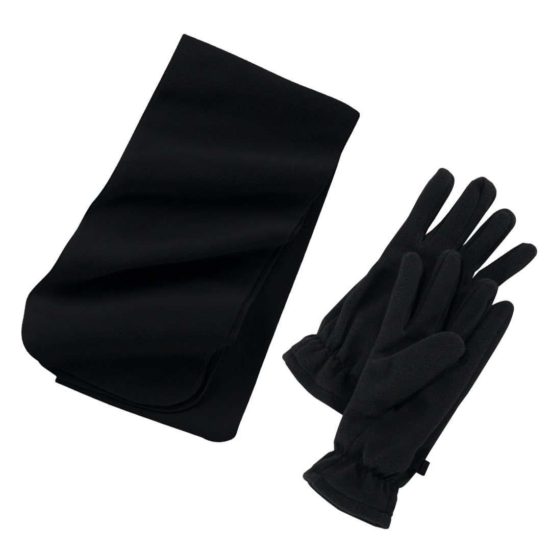 Extra Long Fleece Scarf and Fleece Gloves by Port Authority