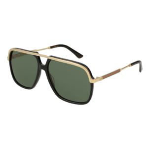 Men's Iconic Pilot Shape Double Bridge - (Gold Frame) by Gucci
