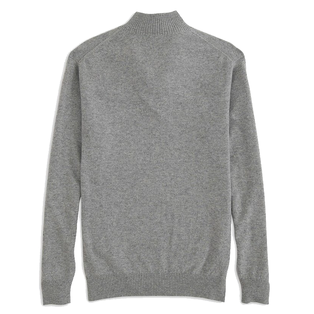 Men's 1/4 Zip Cashmere Cardigan - Grey by Cashmere Counter - Image 3