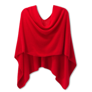 Cashmere Poncho - Red w/ Dust Bag by Cashmere Counter