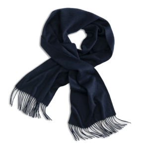Cashmere Woven Scarf - Navy w/ Dust Bag by Cashmere Counter