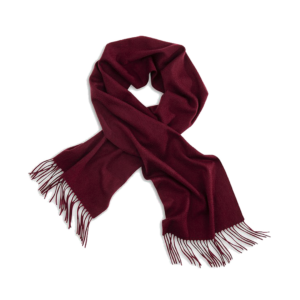 Cashmere Woven Scarf - Wine w/ Dust Bag by Cashmere Counter