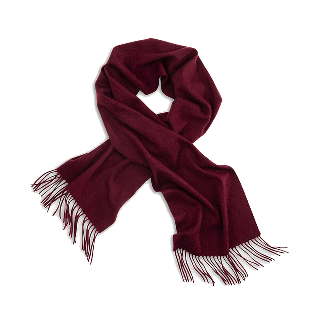Cashmere Woven Scarf - Wine w/ Dust Bag by Cashmere Counter