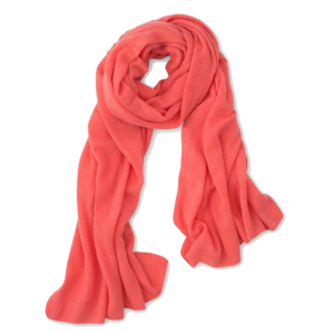 Cashmere Wrap - Coral w/ Dust Bag by Cashmere Counter